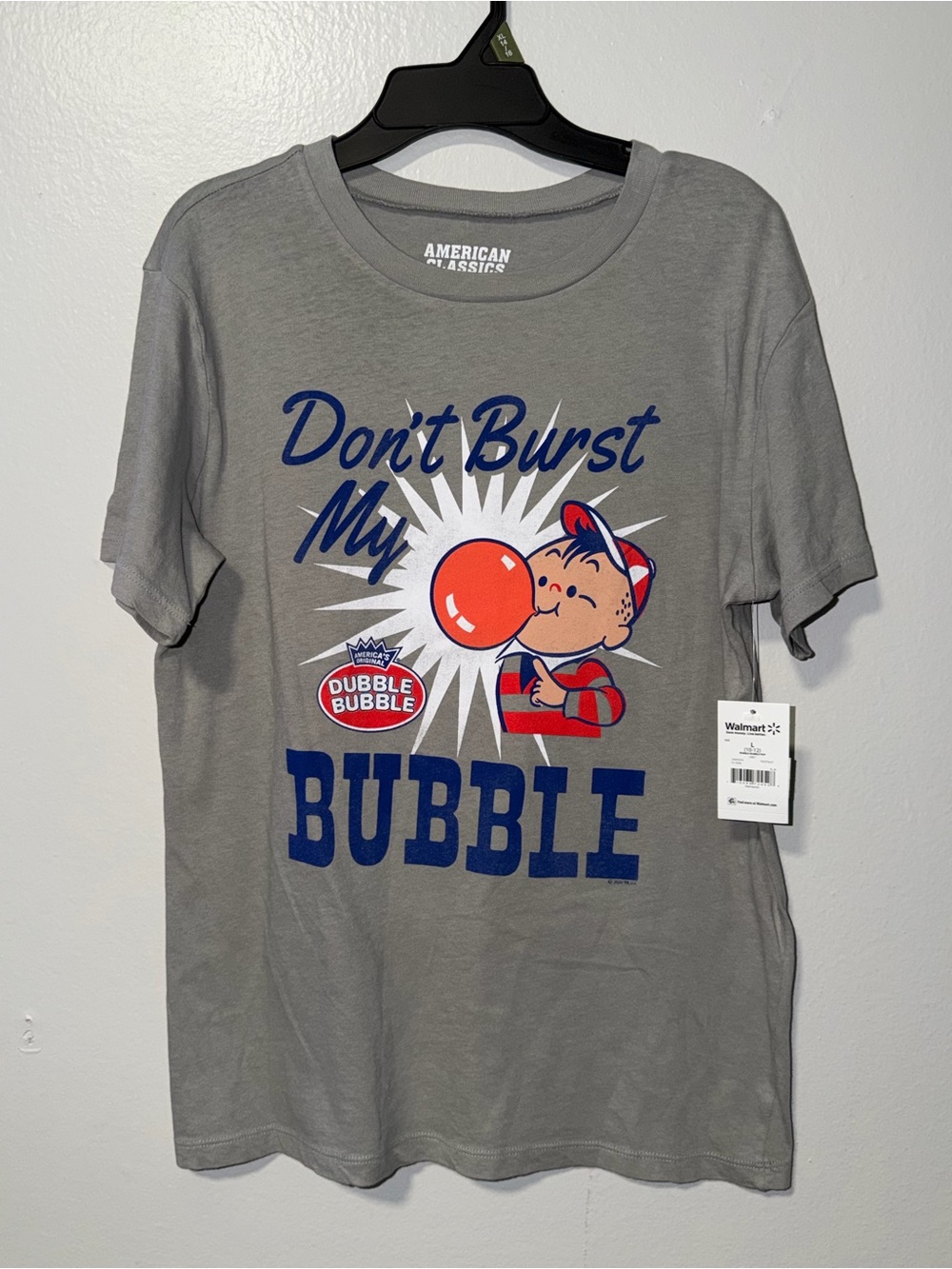 Kids 'Don't Burst My Bubble' Graphic Tee - Gray/Blue/Red